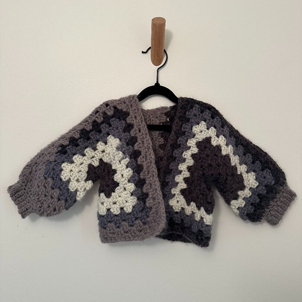 Handmade Purple Twilight Crochet Cottagecore Baby Sweater